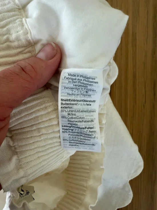 J Crew white Scalloped Mini Skirt linen Cotton blend - Picture 5 of 5